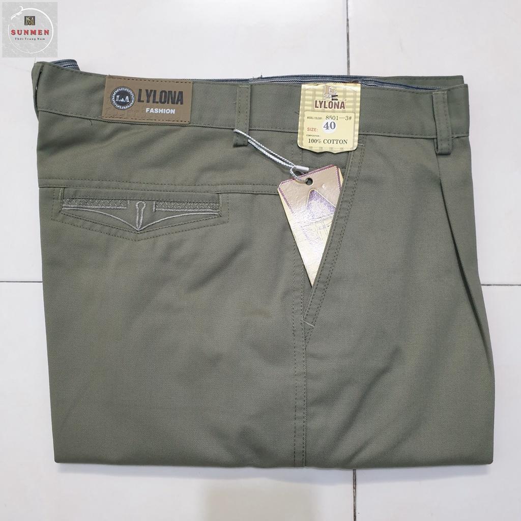 Quần Dài Kaki Nam Cao Cấp Chất Dày Form Rộng Ống Đứng Dành Cho Công Sở Thanh Lịch SUNMEN Size Đại Từ 35 - 40