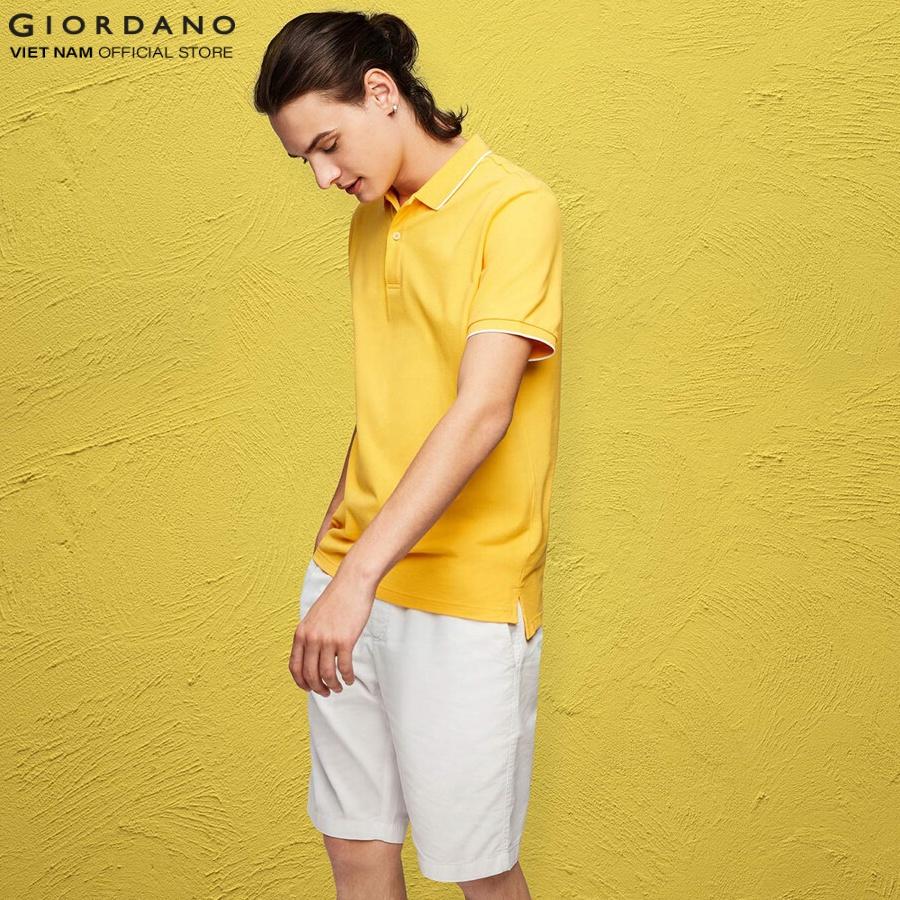 Áo Thun Trơn Ngắn Tay Có Cổ Nam Giordano Polo 01011018