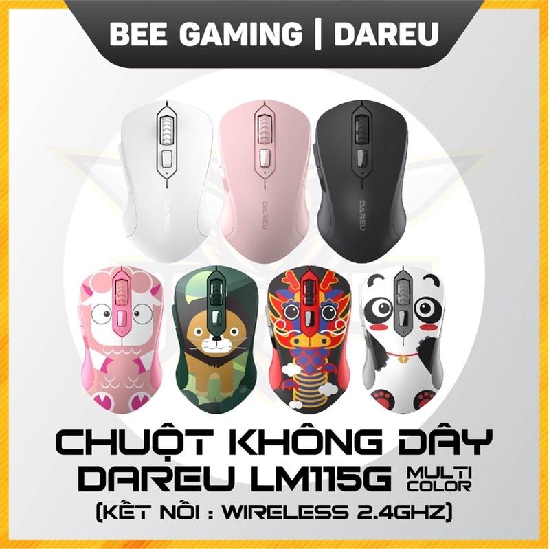 Chuột không dây chính hãng  DAREU - LM115 (Multi Color / Bluetooth / Wireless 2.4Ghz