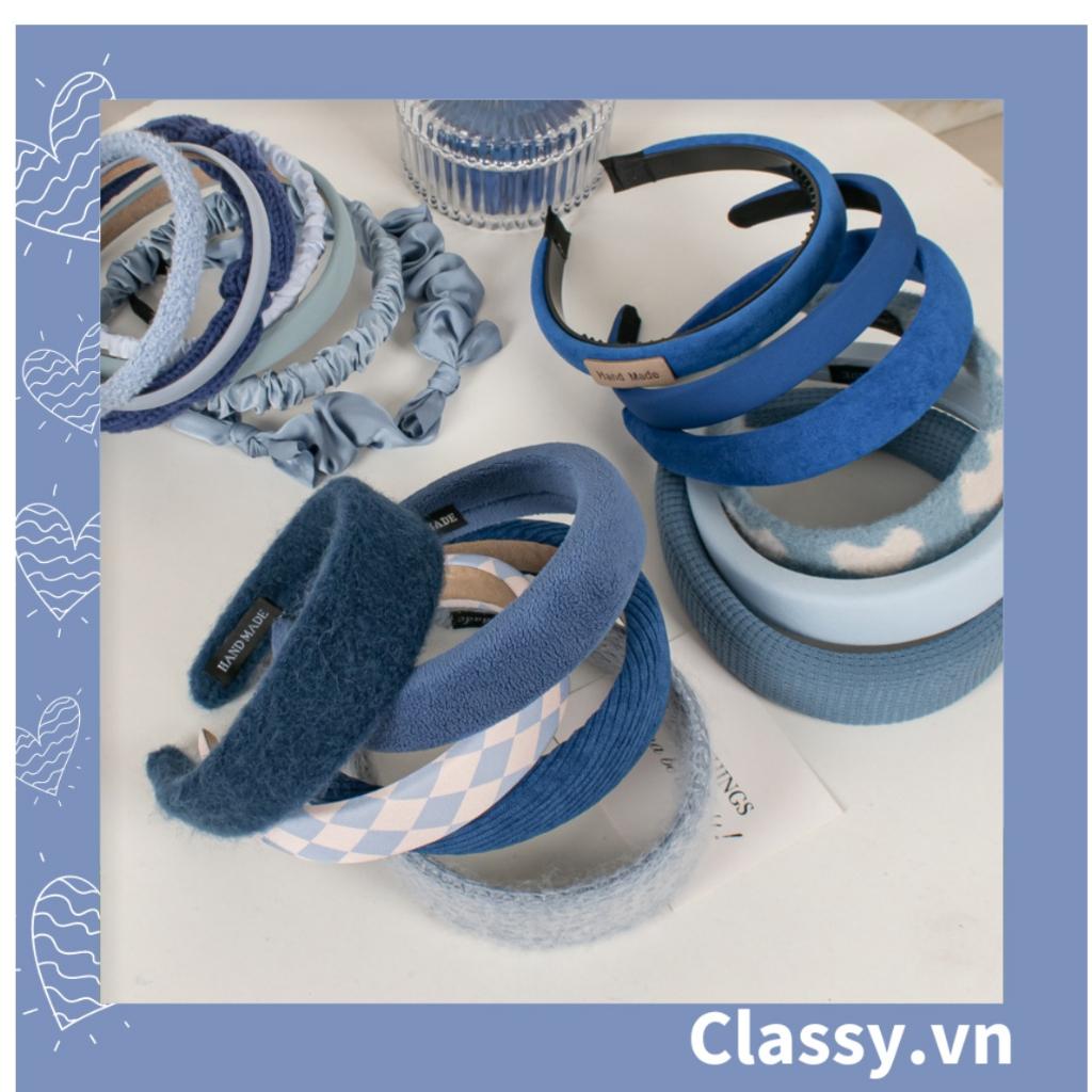 Băng đô cài tóc Classy tông màu xanh dương nhiều màu kiểu xinh xắn thanh lịch PK910
