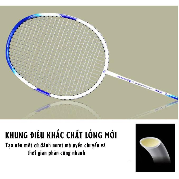 Vợt cầu lông cao cấp TXstar màu trắng xanh NANO-6631