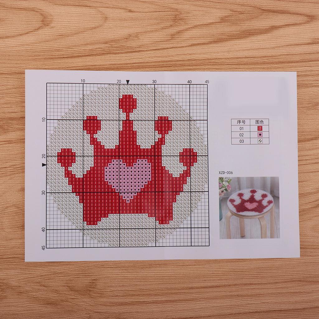 DIY Carpet Embroidery, Handmade Latch hook kit Diy Rug Making Kit 27 x