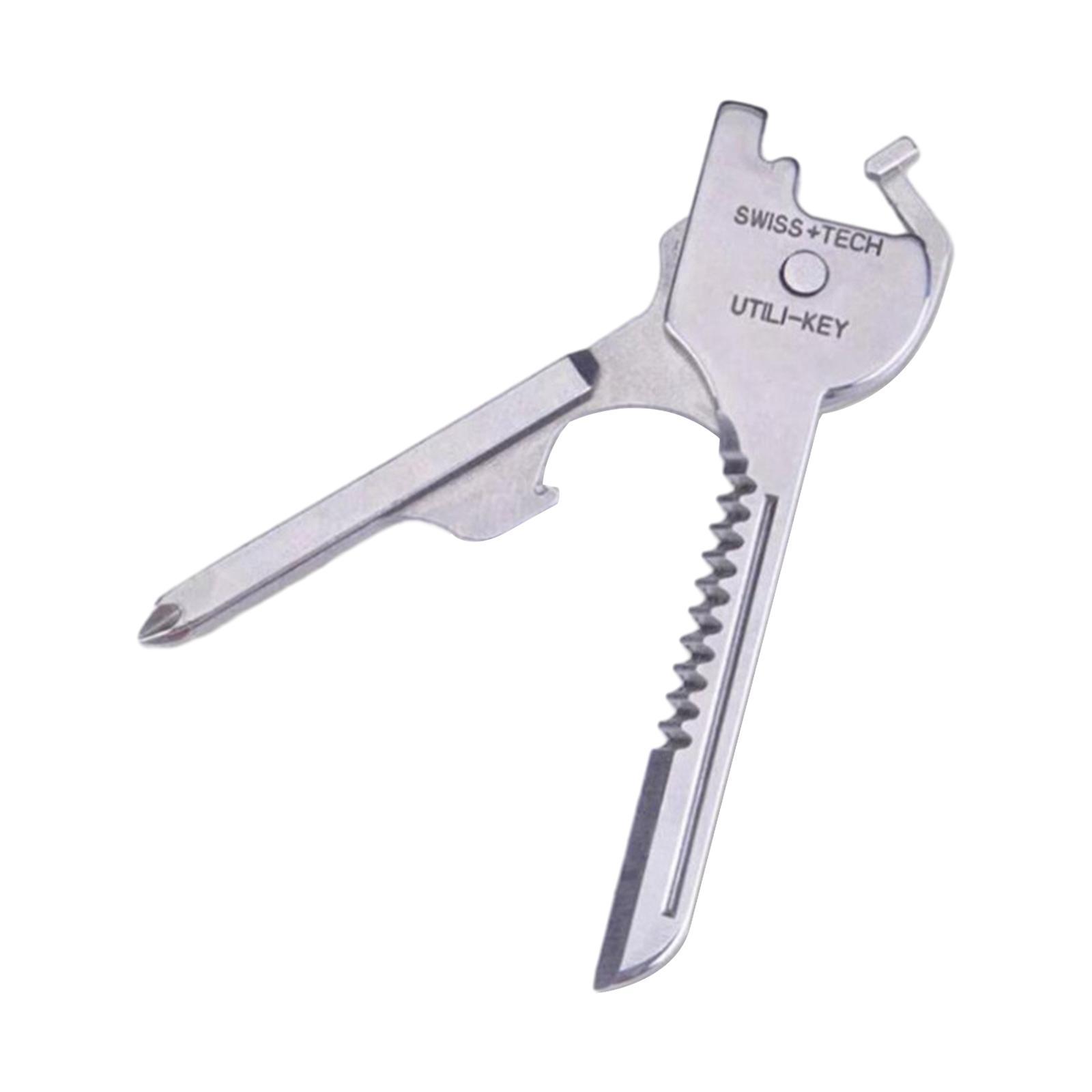 6 in 1 Keychain Multi Tool Multitool Mini Gadget for Hiking Traveling Picnic