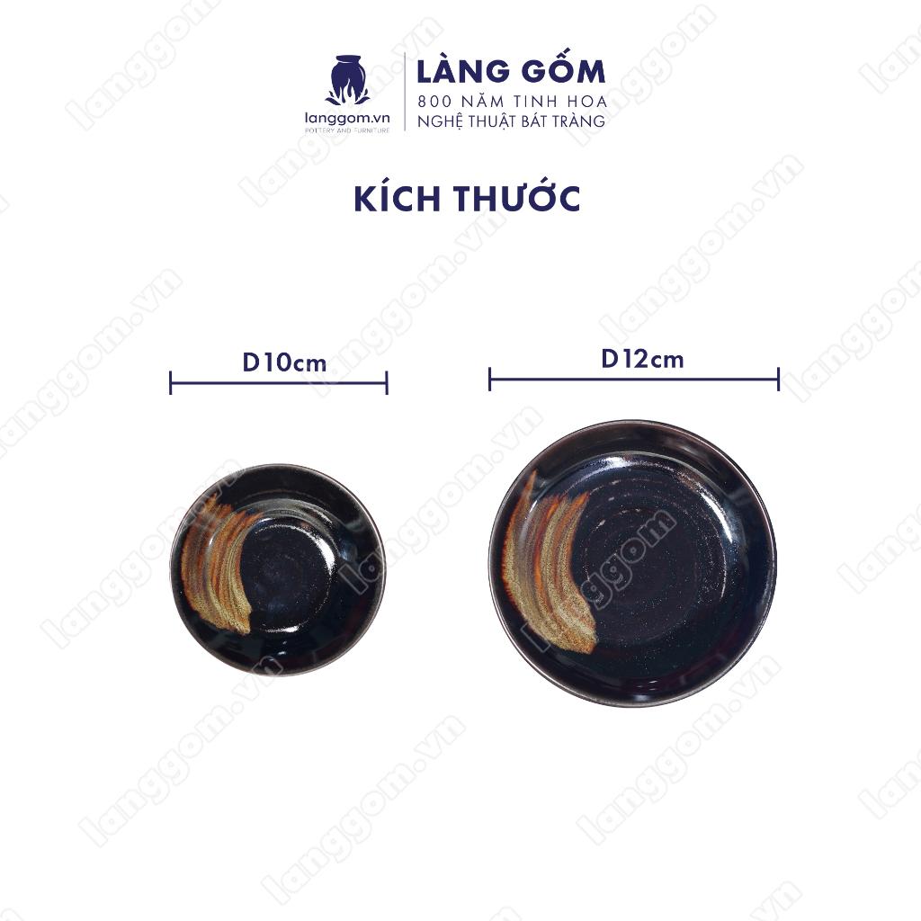 Bộ ấm chén Men hỏa biến đốt trúc to - Gốm sứ Bát Tràng - Làng Gốm