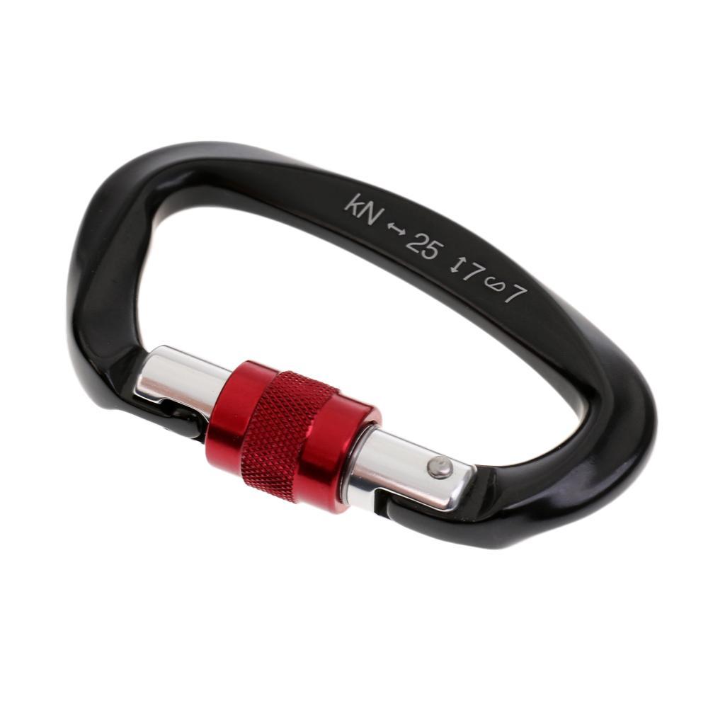 25KN Double Sheave Trolley Cable Rope Pulley with Screw Locking Carabiner for Rock Climbing Caving Tree Arborist Rigging Rescue