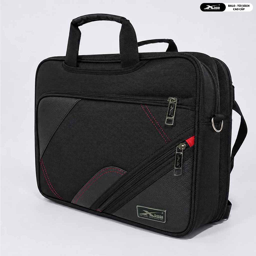 Cặp Laptop Công Sở Nam Xbags Mutil Class Pro Đen Chỉ Đỏ Sang Trọng 15.6 Inch - XB4103