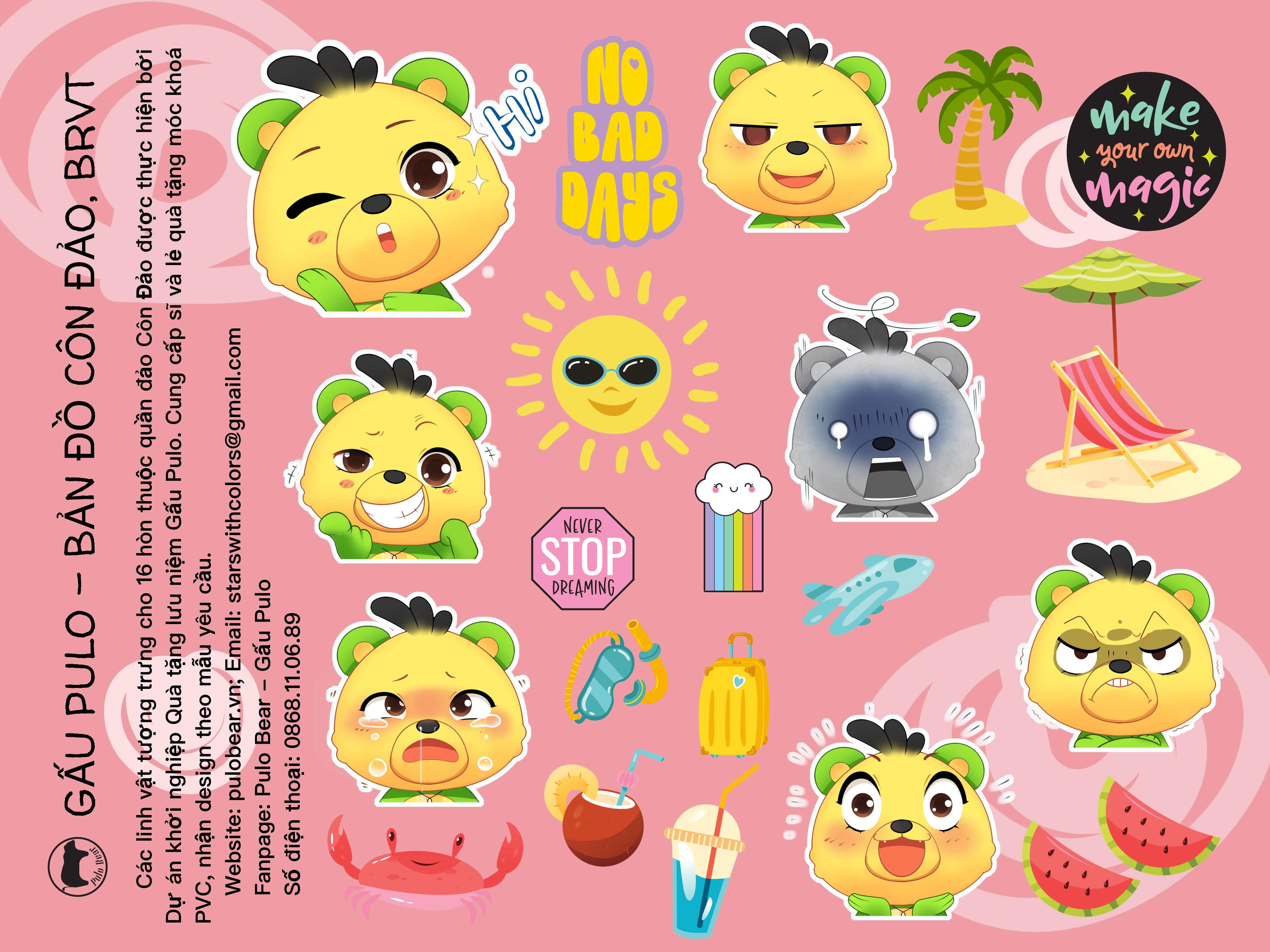 Bộ Sticker Pulo Bear