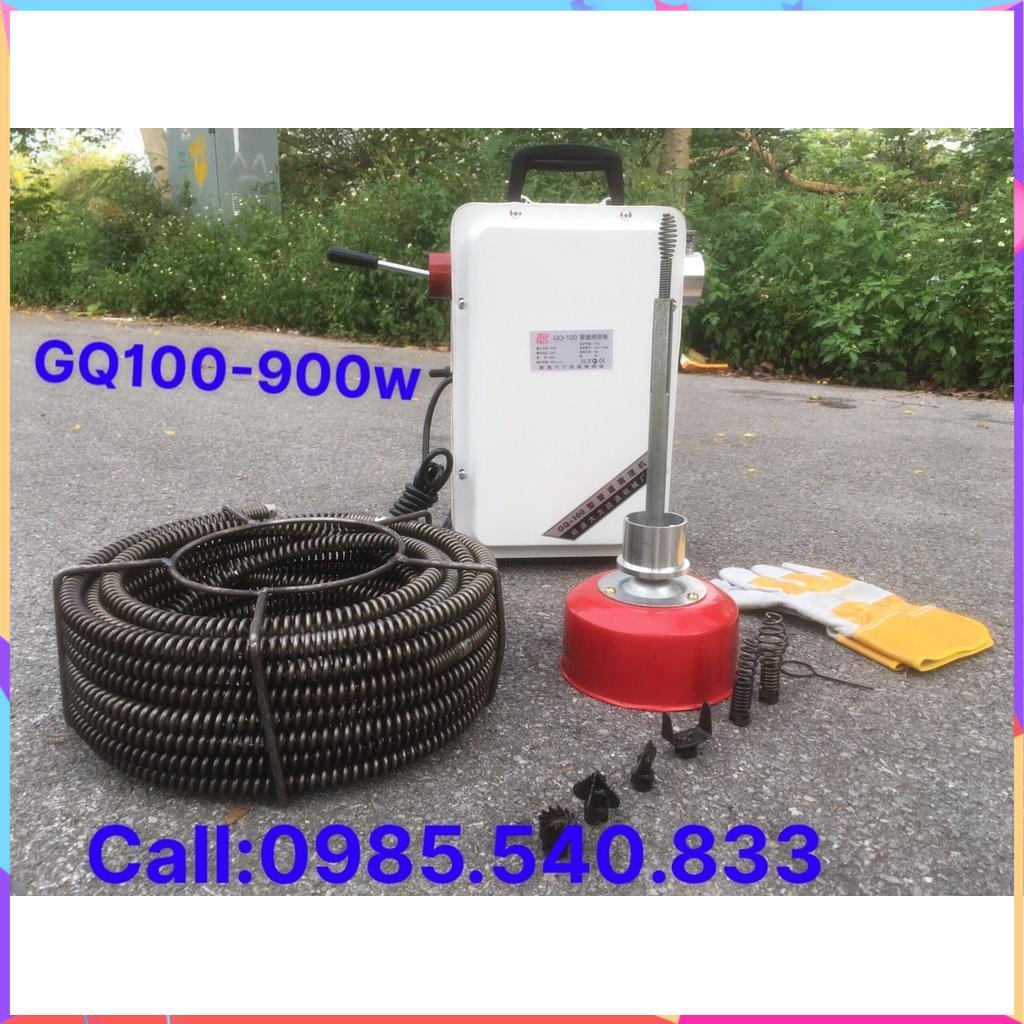 Máy thông cống GQ-100 -900w 1.Đặc điểm: Máy thông cống GQ-100: động cơ máy tạo ra mô men xoắn và chuyền chuyển động xoay