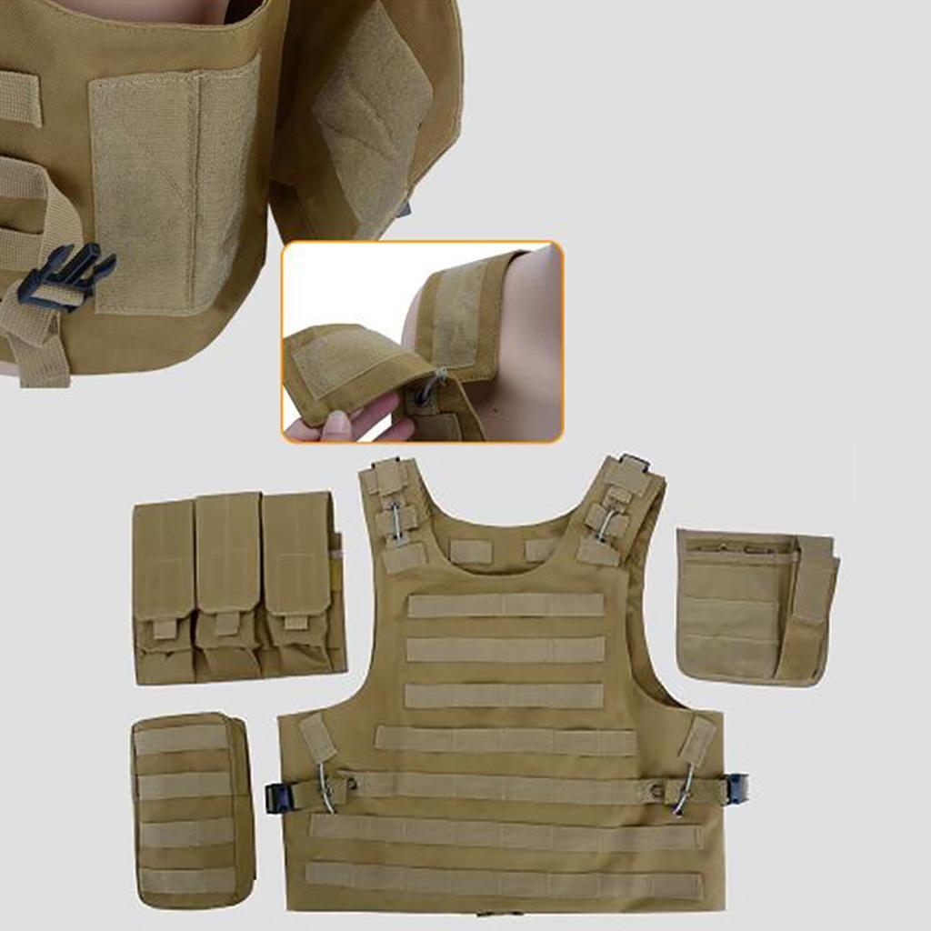 Plate Carrier Assault Gear Jacket for Men Women Outdoor Khaki