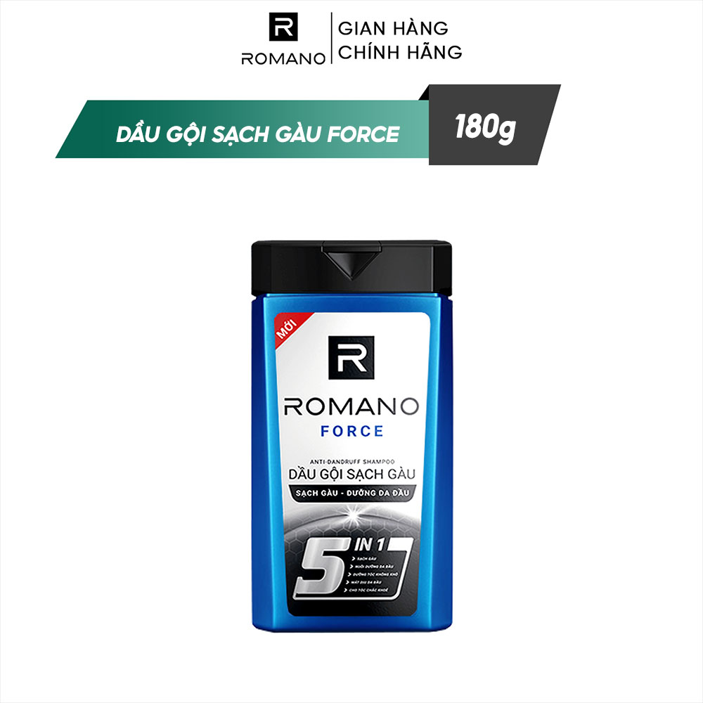 Dầu gội cao cấp Romano Force Antidandruff mạnh mẽ tự tin và ngăn gàu trở lại 180gr