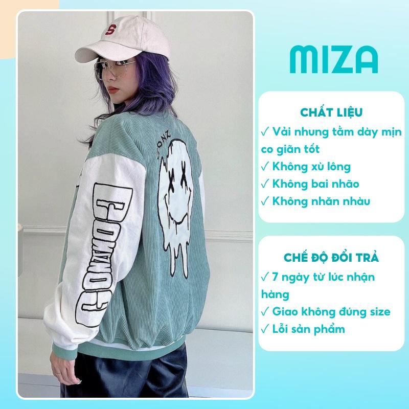 Áo bomber jacket nhung khoác nữ nam unisex gió cúc bấm form rộng local brand ulzzang phong cách hàn quốc đep chữ G