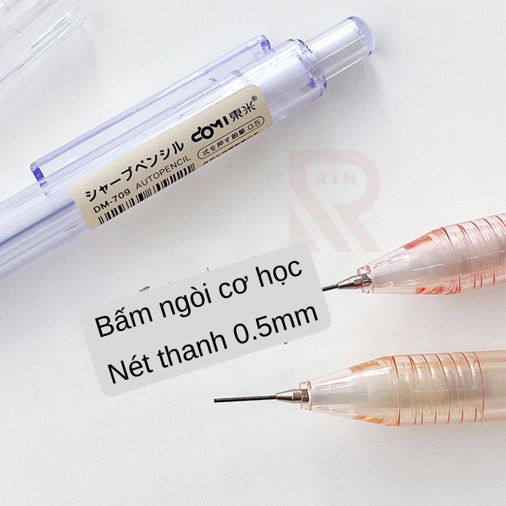 Bút chì bấm / bút chì kim cơ học ngòi 0.5mm – Nhiều màu