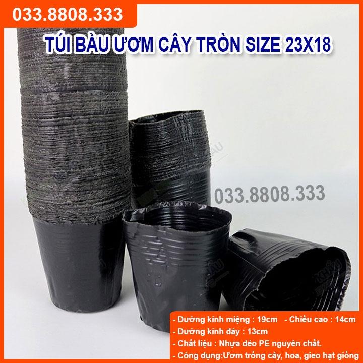 TUÍ BẦU TRÒN ĐEN ƯƠM CÂY - 1KG - CHẬU NHỰA SỬ DỤNG NHIỀU LẦN