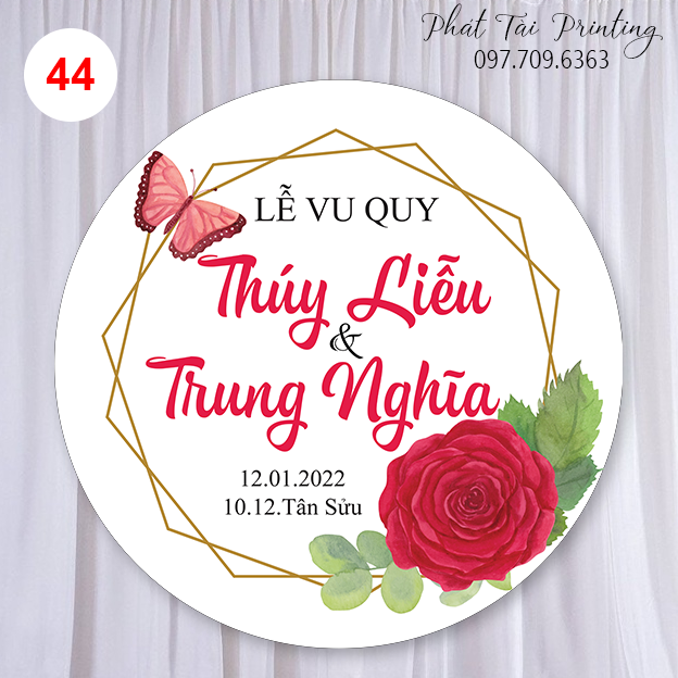 Bảng Backdrop trang trí đám cưới MS 44