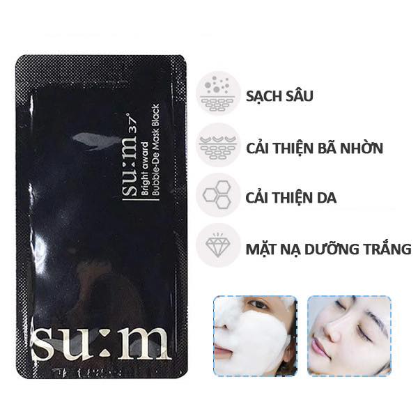 Combo 30 gói Mặt Nạ Sủi Bọt Thải Độc Tố Su:m37 White Award Bubble-De Mask