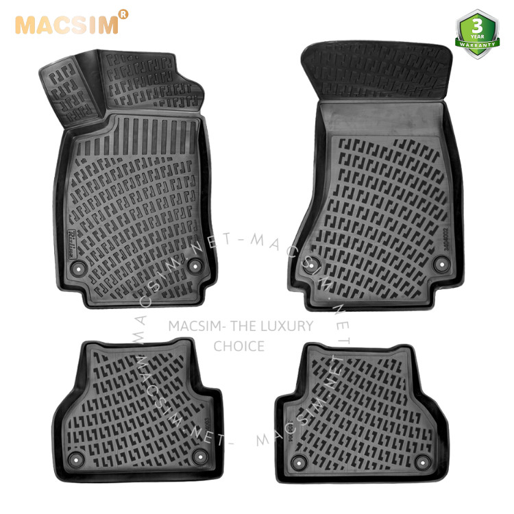 Thảm lót sàn ô tô nhựa TPU Silicon Audi A4 B9 (Typ 8w) 2016 - Nhãn hiệu Macsim