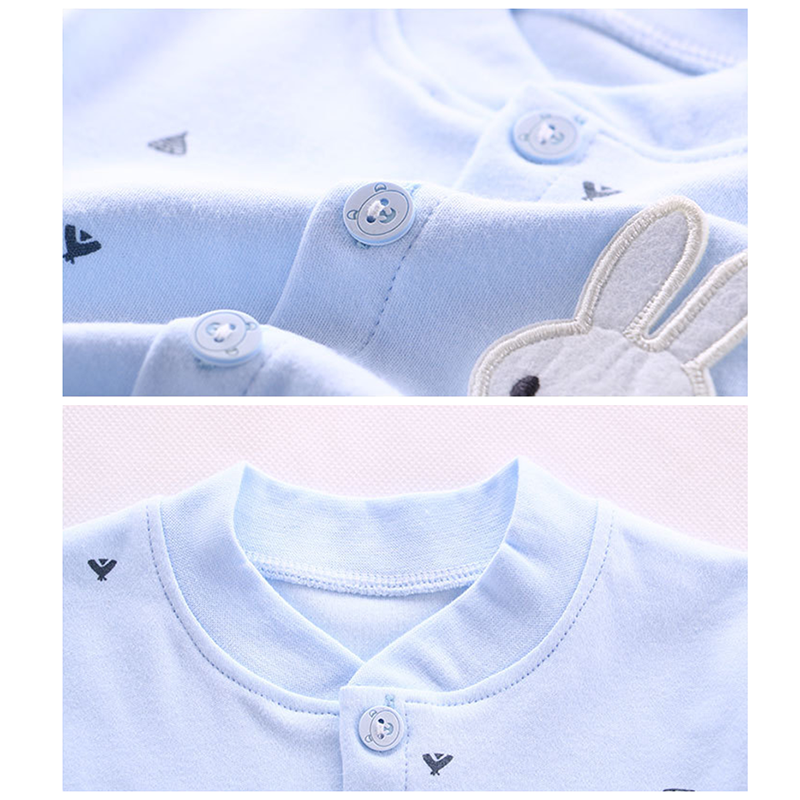 0-24M Cho Bé Bộ Cotton Quần Áo Trẻ Em Ngủ Phù Hợp Với Trẻ Sơ Sinh Bé Gái Bé Trai Bộ Đồ Ngủ Quần Tay Dài Dễ Thương gấu Thỏ Điện Đơn