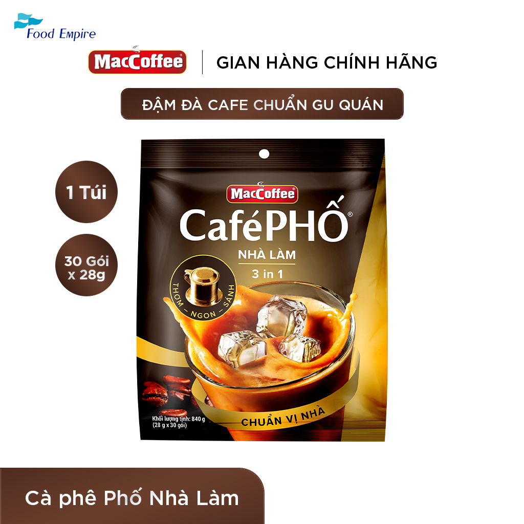 Túi Cà phê Phố Nhà làm - MacCoffee (túi 30 gói x 28g)