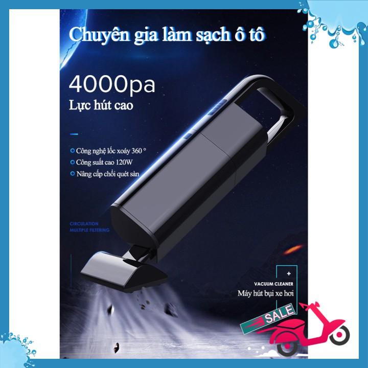 Hút bụi ô tô khô ước 12v 120w AKS-8001C không dây Pin sạc 2000mah