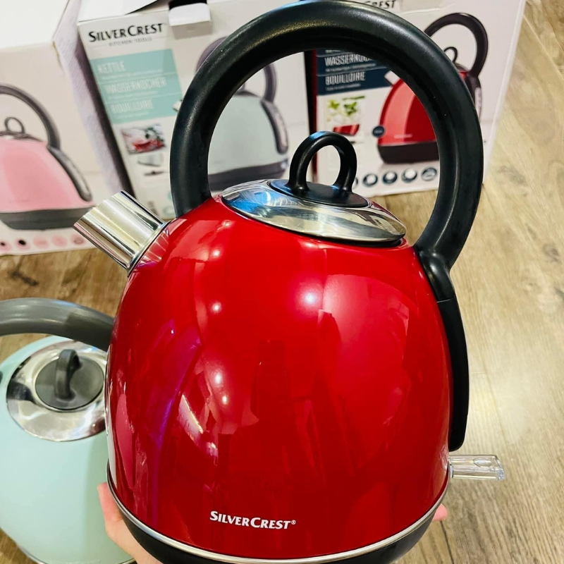 Ấm Siêu Tốc SIlvercrest , Công Suất 3100W, Dung Tích 1,8L, Chất Liệu Thép Không Gỉ, Nhập Đức, BH 12 Tháng