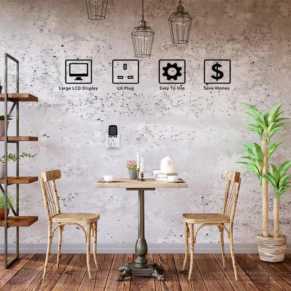 Electricity Power Meter with Large Display Screen Electricity Analyzer Plug Socket Electrical Energy Monitor