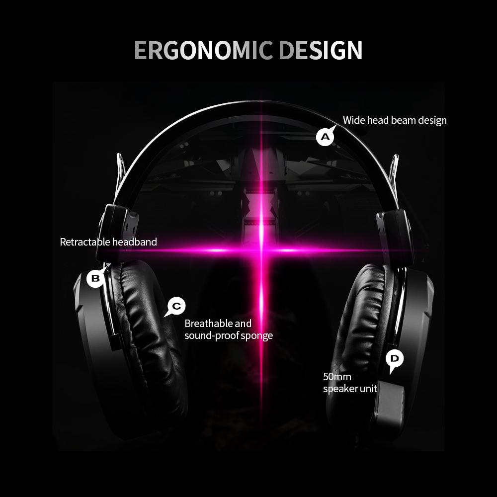 Tai nghe chơi game có dây A1 3.5mm USB có dây tuần hoàn bảy màu Micrô giảm tiếng ồn