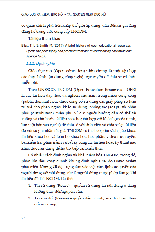 Sách GIÁO DỤC VÀ KHOA HỌC MỞ: CẨM NANG HƯỚNG DẪN DÀNH CHO GIẢNG VIÊN VÀ NHÀ NGHIÊN CỨU