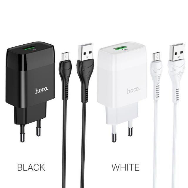 Type C - Bộ sạc nhanh Hoco C72Q 18W, QC3.0 Chuôi cắm Type C, Hàng chính hãng