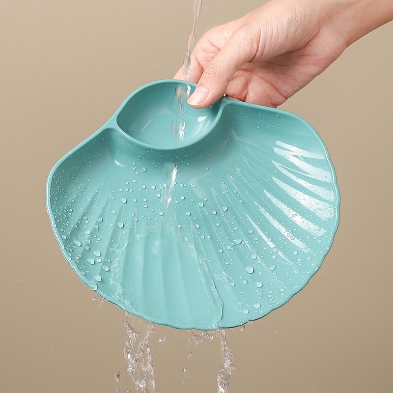Đĩa đựng đồ ăn, trái cây tráng miệng - Đĩa decor hình vỏ sò nhiều màu xinh xắn