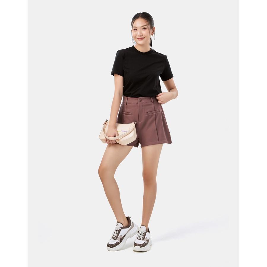 Quần Shorts Nữ Thời Trang JUNO Line Lật Dằn Li JNQSH010