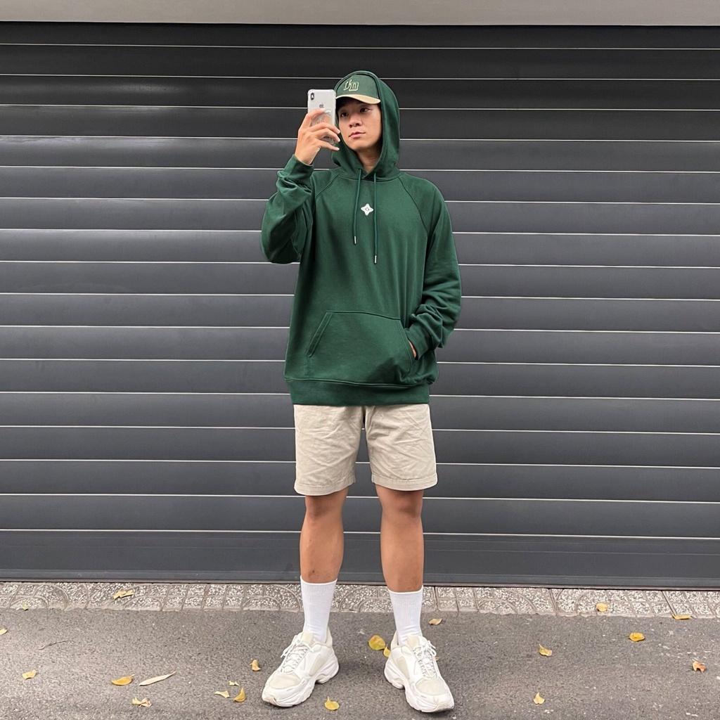 Áo khoác hoodie Kill System So Sad oversize có nón nam nữ, vải nỉ bông mỏng nhẹ, màu rêu phong cách unisex