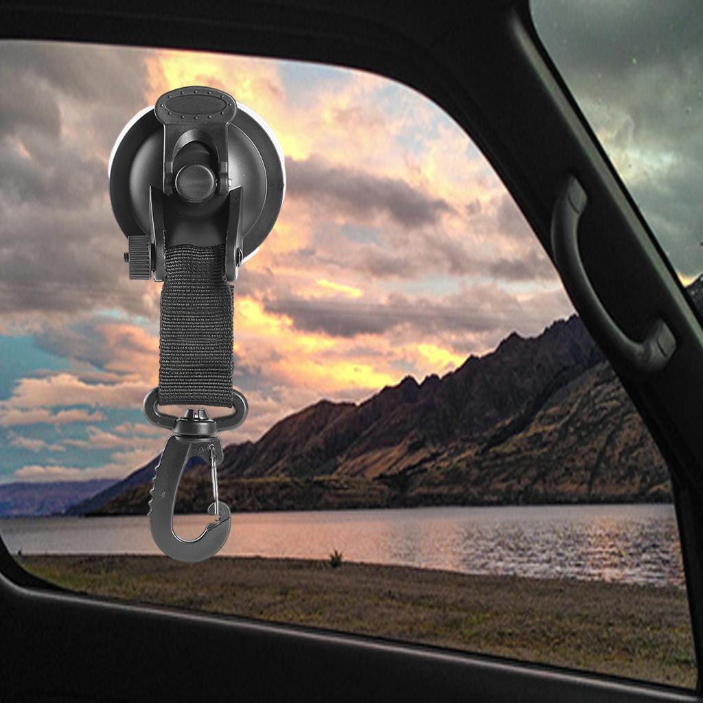 4x Heavy Duty Suction Cup with Securing Hook Travel Luggage Camping