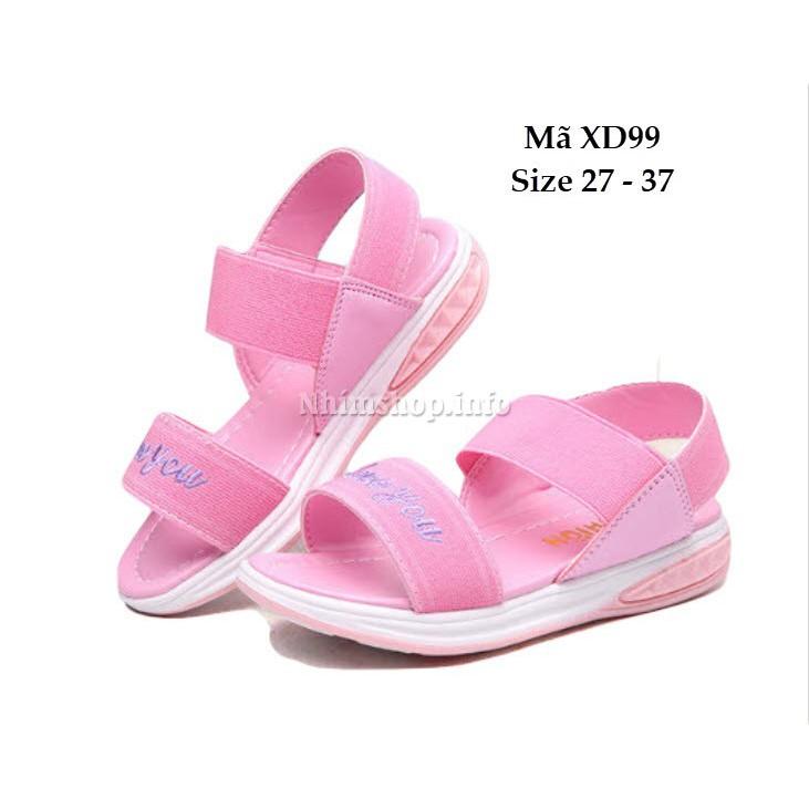 Sandal Bé Gái 3 - 12 Tuổi Quai Thun Co Giãn XD99 (Có ảnh thực tế)