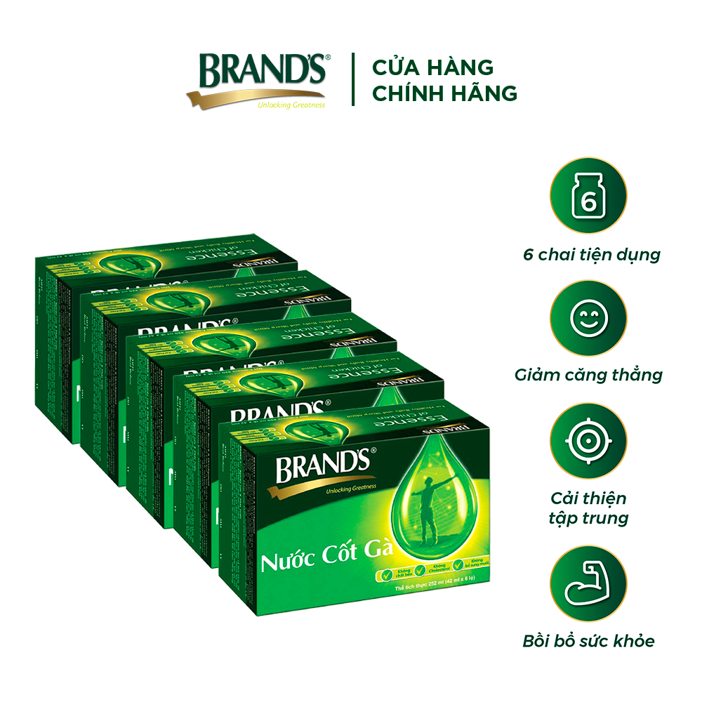 Combo 5 Nước cốt gà BRAND'S Vị Truyền Thống (42 ml x 30 lọ)