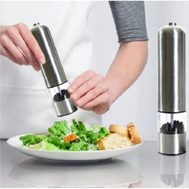 Máy xay tiêu, xay gia vị cầm tay tự động, vỏ Inox không gỉ - ShopToro - AsiaMart
