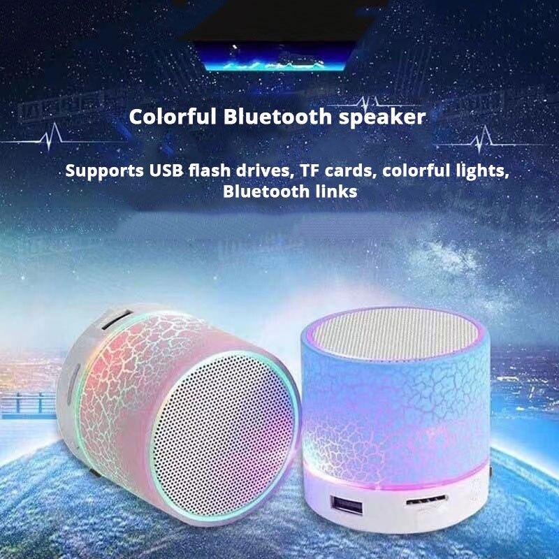 Loa Bluetooth Mini Loa Không Dây LED Nhiều Màu Sắc Thẻ TF USB Loa Siêu Trầm Di Động MP3 Âm Nhạc Âm Thanh Cột Cho Điện Thoại Máy Tính Color: Army Green