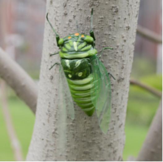 4pc Summer  Cicada Statue Tree Lawn Ornament DIY Animal Sculpture