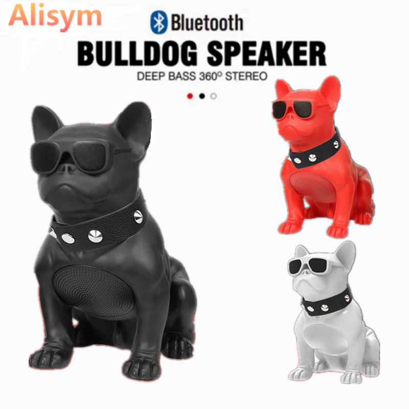 Loa Bluetooth không dây Bulldog Loa di động Boombox Bass Chất lượng âm thanh 3D vòm Hỗ trợ Radio Loa siêu trầm đa chức năng TF TWS Màu sắc: Đen