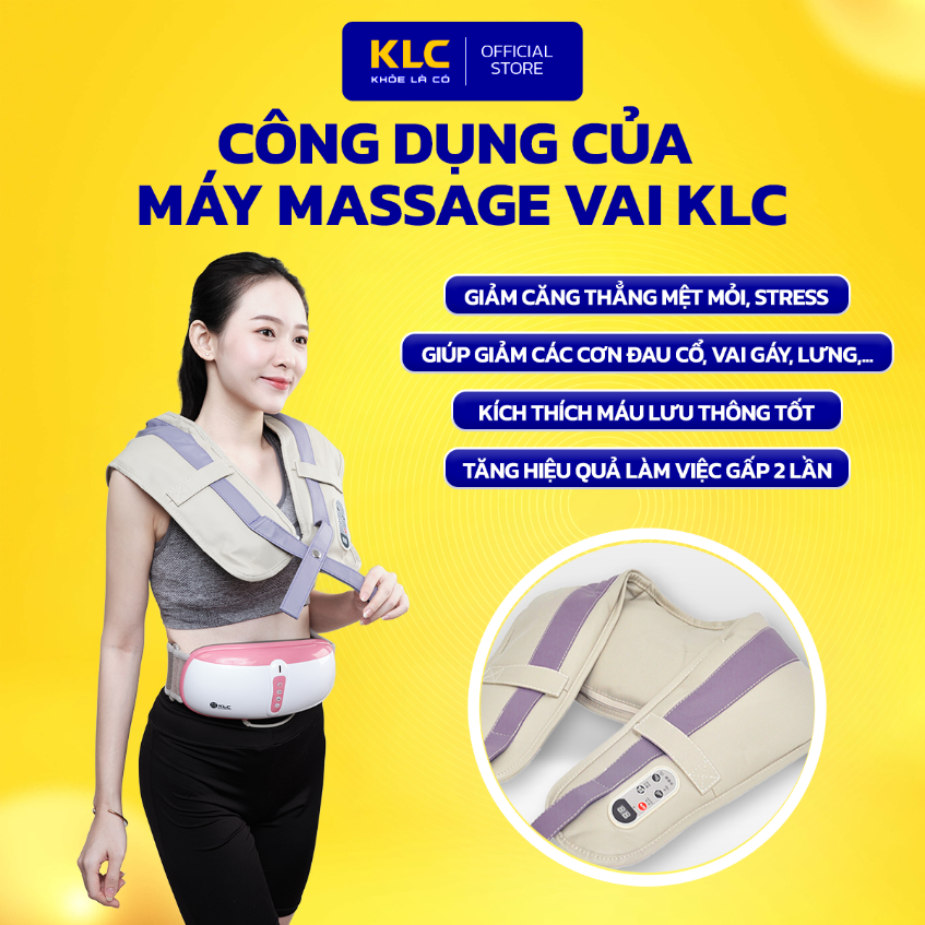 Máy massage cổ vai gáy KLC K-003 Hồng ngoại, giải toả cơn đau nhức, giảm stress hiệu quả