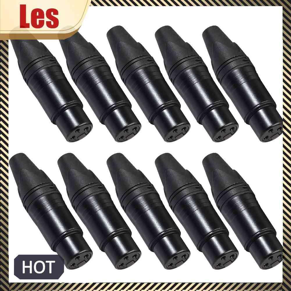 Set 10 Đầu Nối Dây Cáp Âm Thanh XLR 3Pin