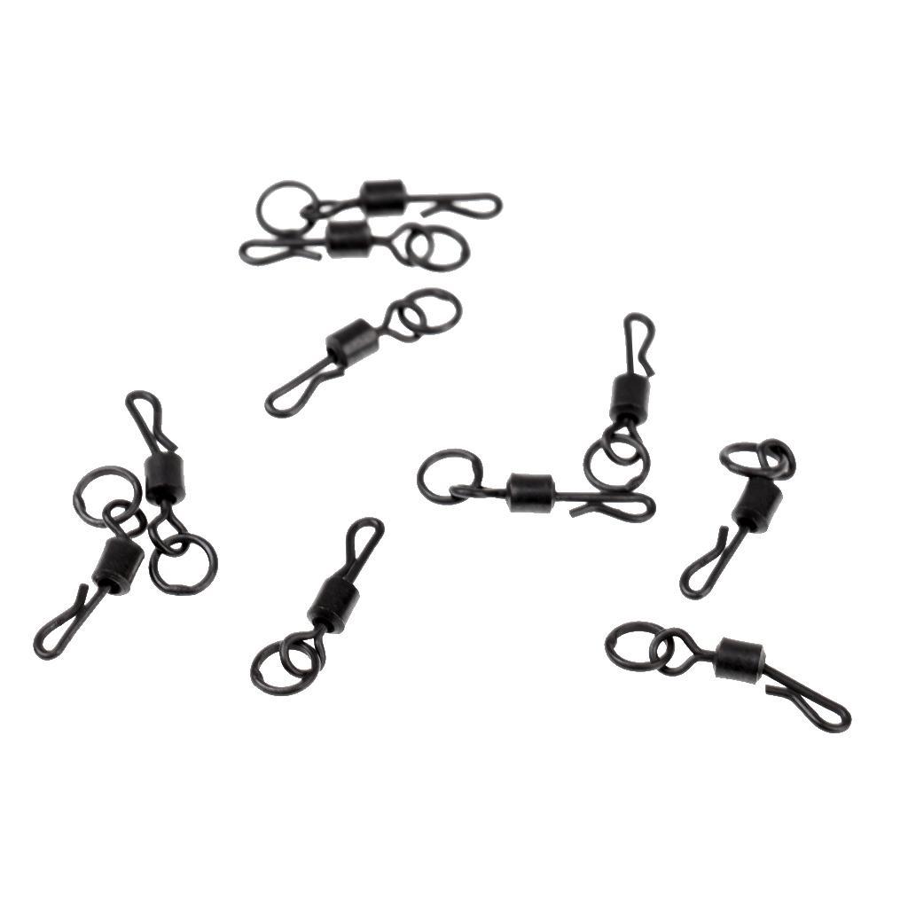 10 Pieces Stainless Steel Quick Change Flexi Ring Swivels Size 11 Chod Carp Fishing Ronnie Rigs