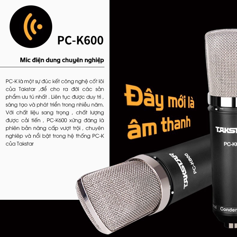 Mic Thu Âm Karaoke Livestream Tastar  PC K600