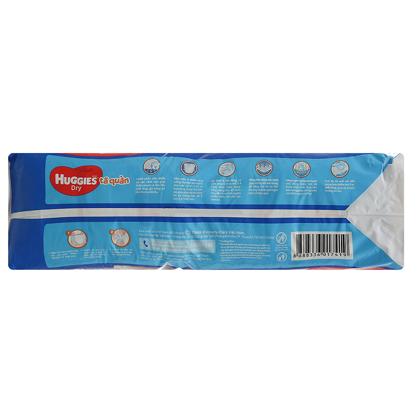 Tã quần Huggies Dry size L 68 miếng (cho bé 9 - 14kg)