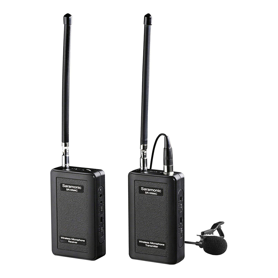Micro Thu Âm Cài Áo Saramonic SR-WM4C Wireless VHF - Hàng Chính Hãng