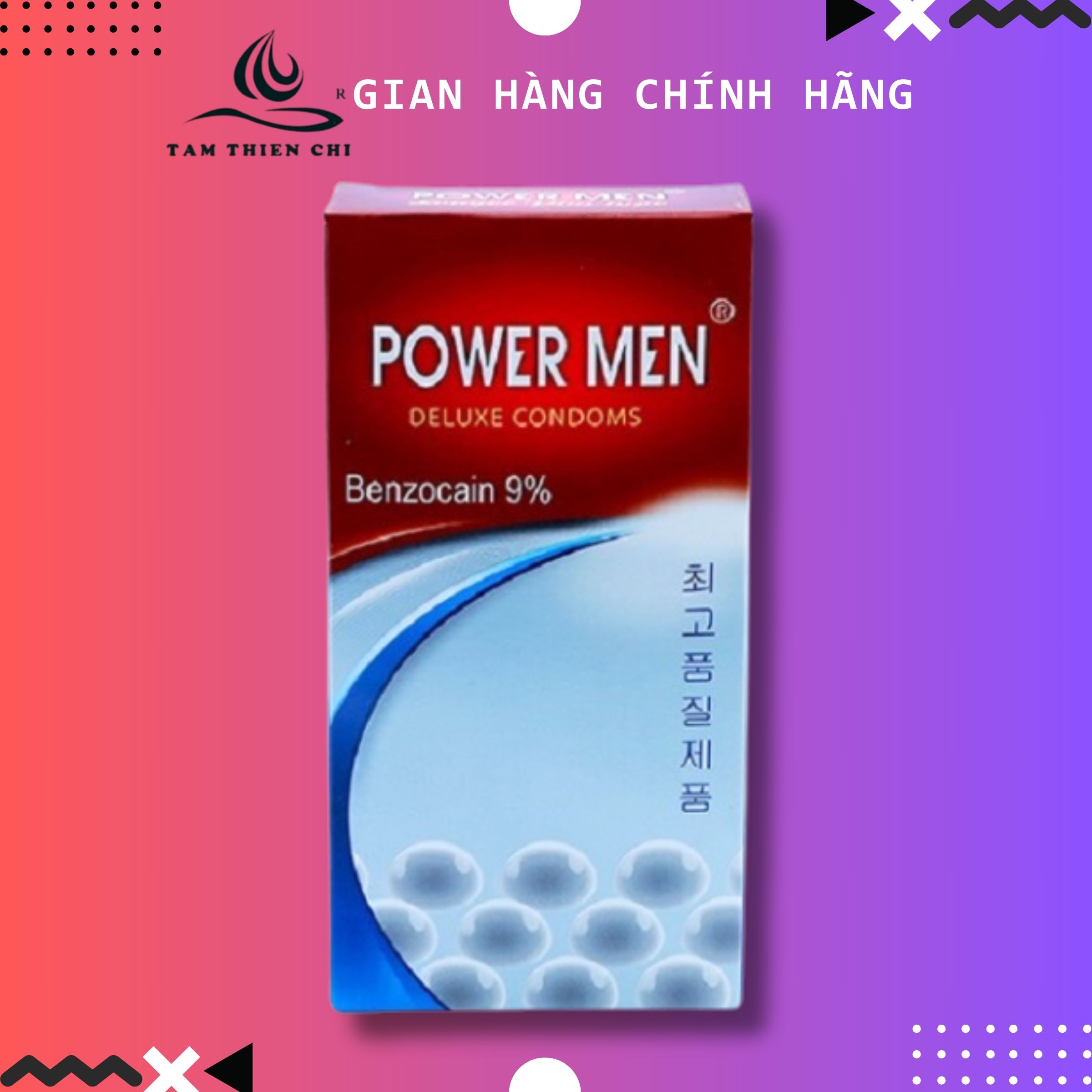 Bao Cao Su Powermen Ngọc Trai Hỗ Trợ Điều Trị Xuất Tinh Sớm (Hộp 12 Cái)