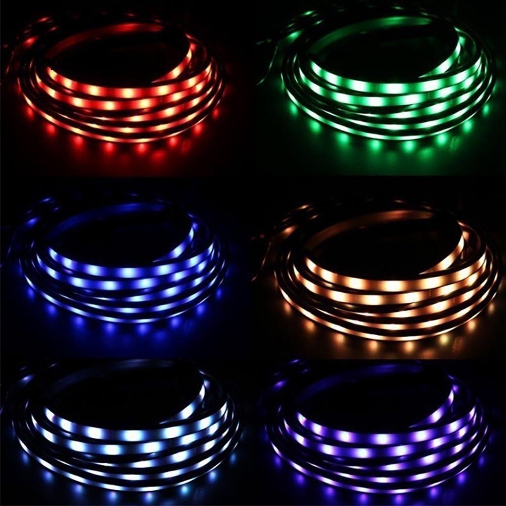 Đèn LED Dây RGB Không Dây Điều Khiển Âm Thanh Cho Xe Hơi