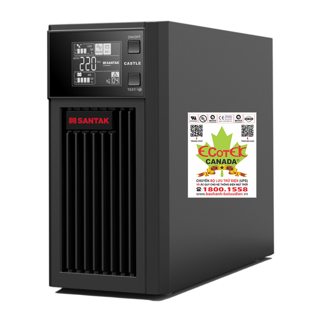 Bộ lưu điện Santak True Online 3KVA - Model C3KS-LCD - Hàng chính hãng (không bao gồm acquy)