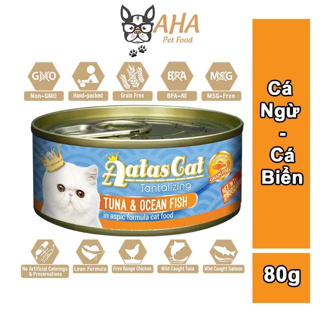 Pate Cho Mèo Aatas Cat 80g Nguyên Chất Từ Cá Ngừ Mix Với 12 Vị Thơm Ngon Không Chất Bảo Quản, Ngũ Cốc, Phẩm Màu