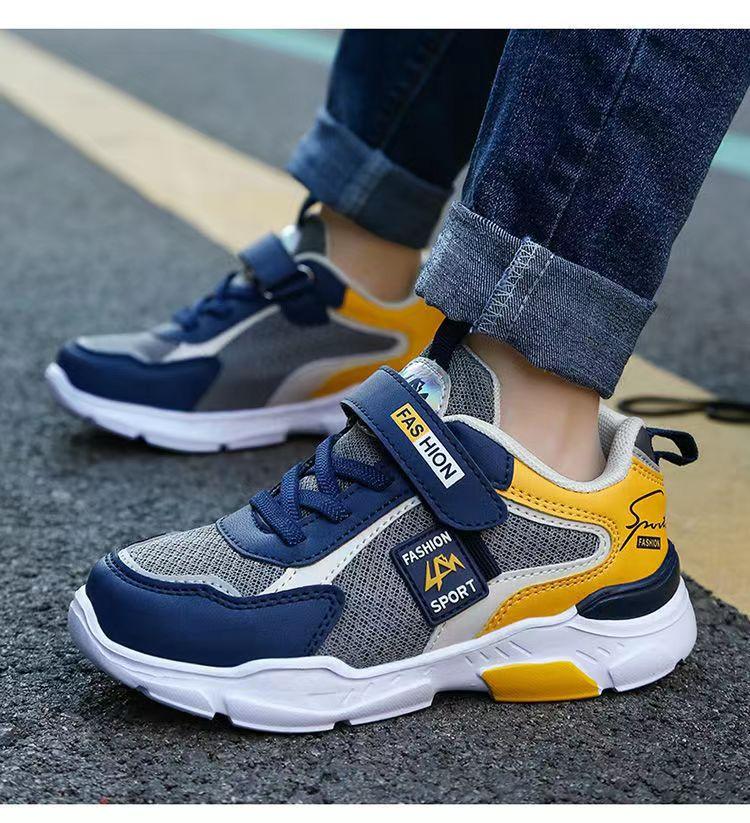 Giày thể thao thời trang trẻ em Chàng trai chạy giày thoáng khí cho trẻ em ngoài trời nhẹ đôi giày sneaker da sneaker cỡ 28 đến 40 Color: summer yellow Shoe Size: 30