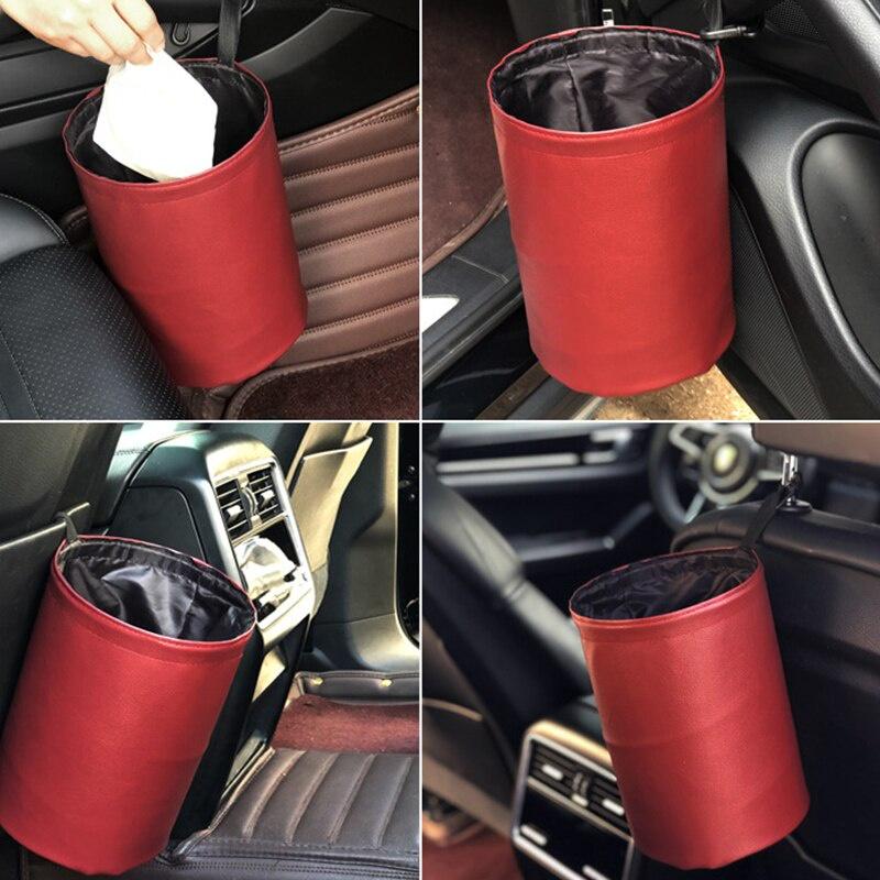 Da xe hơi Thùng rác Có thể chống bụi Hộp đựng rác Giá đỡ rác